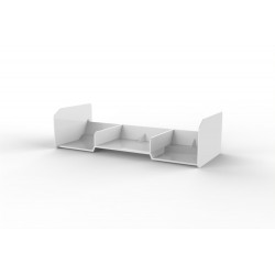 100321-1W WRC Alettone ALA POSTERIORE ELEVATO DOWNFORCE (BIANCO) 3 PEZZI